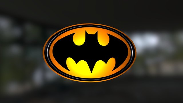 Batman 1989 Logo 3D Model