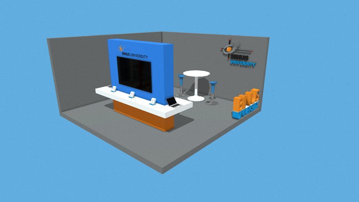 Binus 3D Assignment (booth) 3D Model