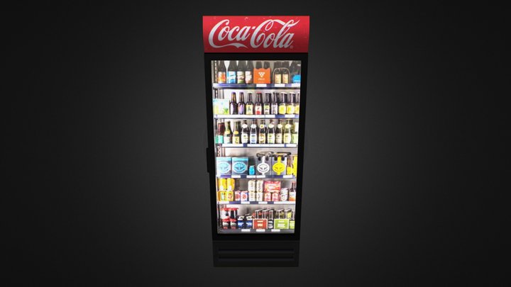 Vintage Coca-Cola Fridge | Realistic 3D Asset 3D Model