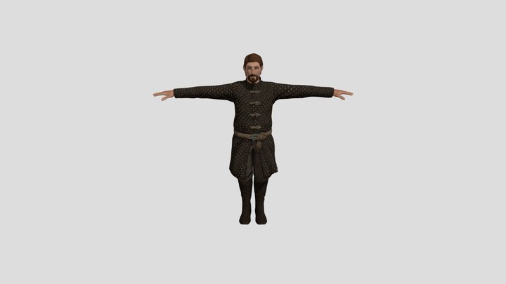 Medieval Citizen 3D Model