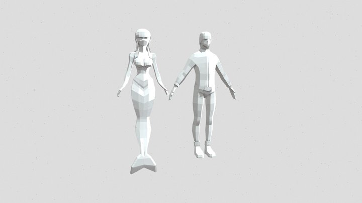 Low Poly Person 8 3D Model