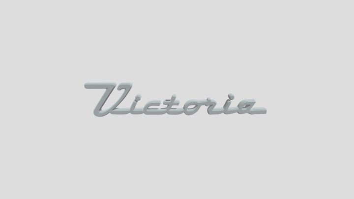 1956 Ford Fairlane Victoria chrome badge – Free 3D Model STL