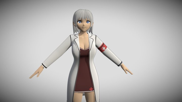 Anime Doctor Girl 3D Model