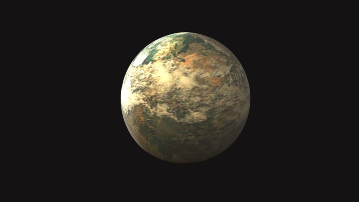 terrestrial planet or exo planet 3D Model
