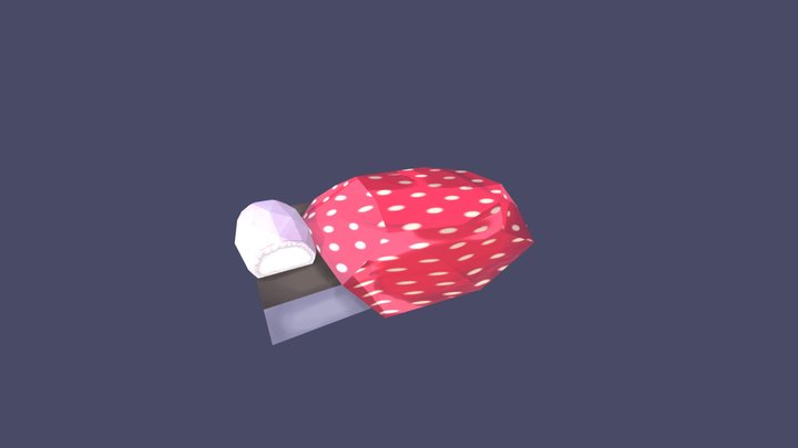 low poly bed 3D Model