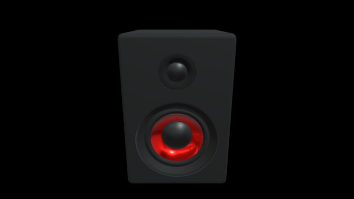 Speaker / Audio Monitor RED 3D Model