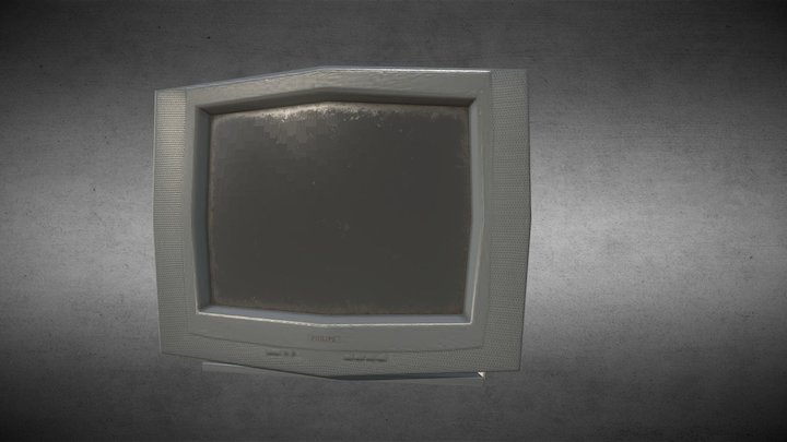 Tv de Tubo Antiga 3D Model