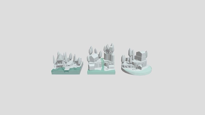 BY THE OCEAN - Blockout 3D Model