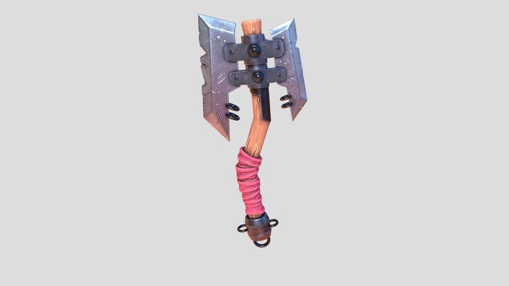 Stylized Hand Axe 3D Model