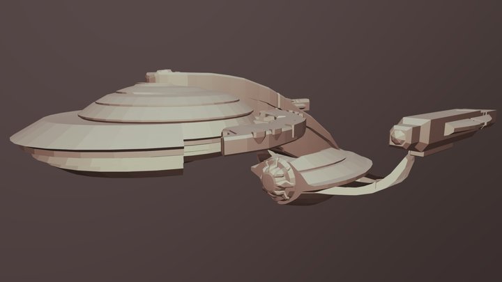 Space Ship 3D Model
