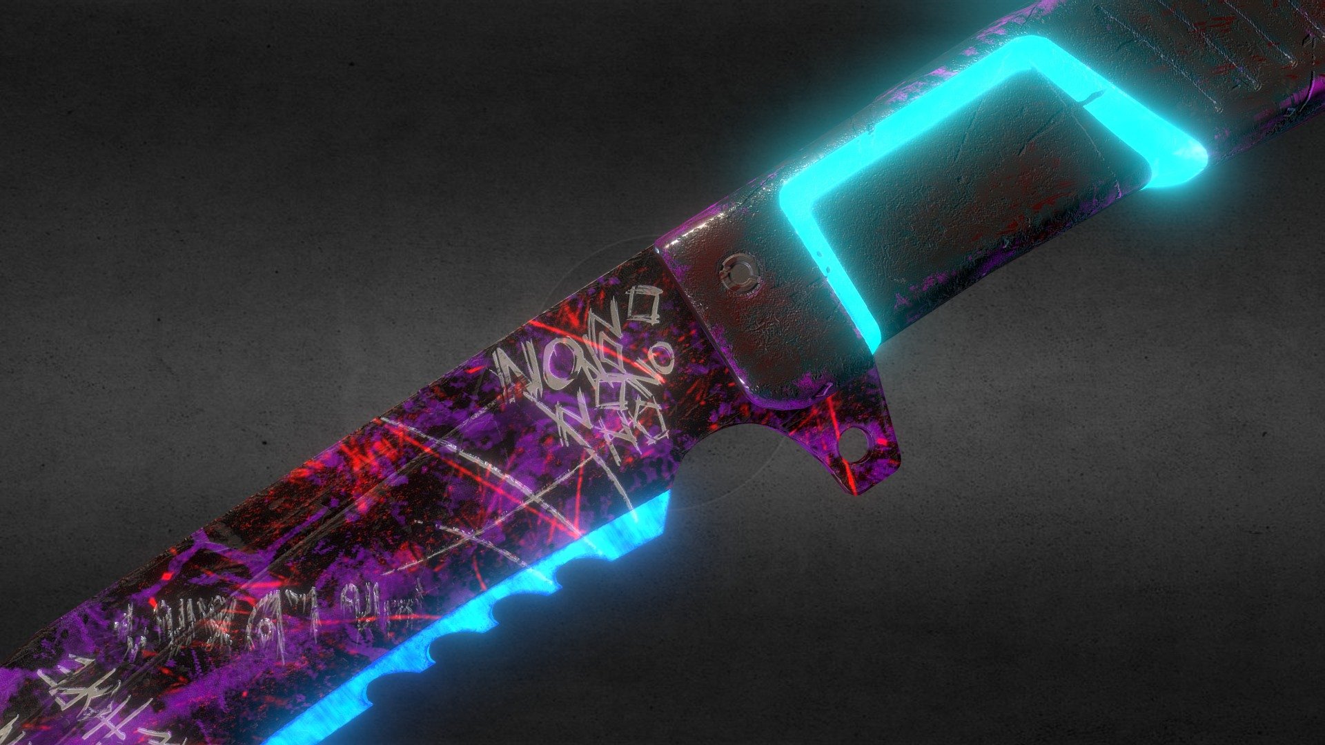 Tactical Kukri | Neon Slasher