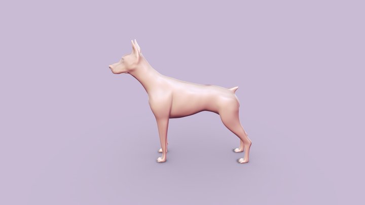 пес-доберман 3D Model