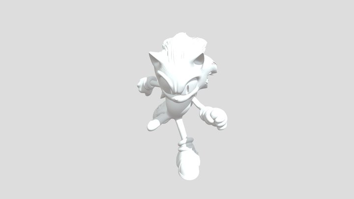 Speeding Blue Hero 3D Model
