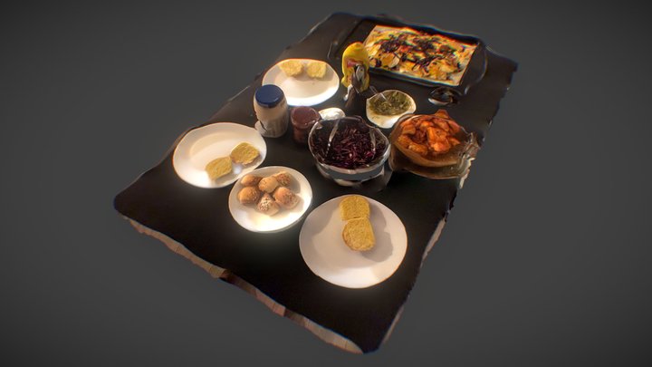 Day 39 - 1 Scan A Day - Superbowl Vegan Dinner 3D Model
