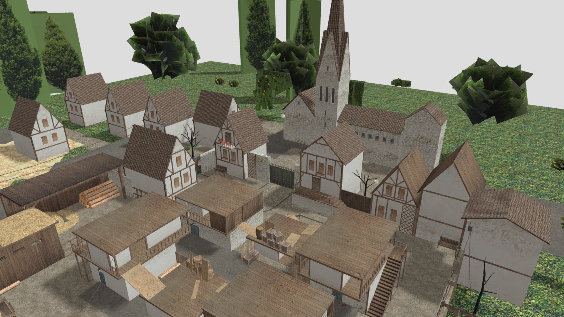 Village Download Free 3d Model By Kerambitych B16b3e9 Sketchfab