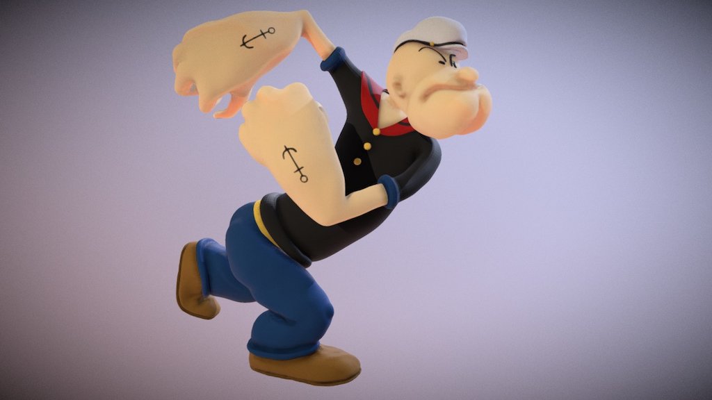 Popeye The Sailor 3d Model By Sozin Tandre92 [b1727d6] Sketchfab