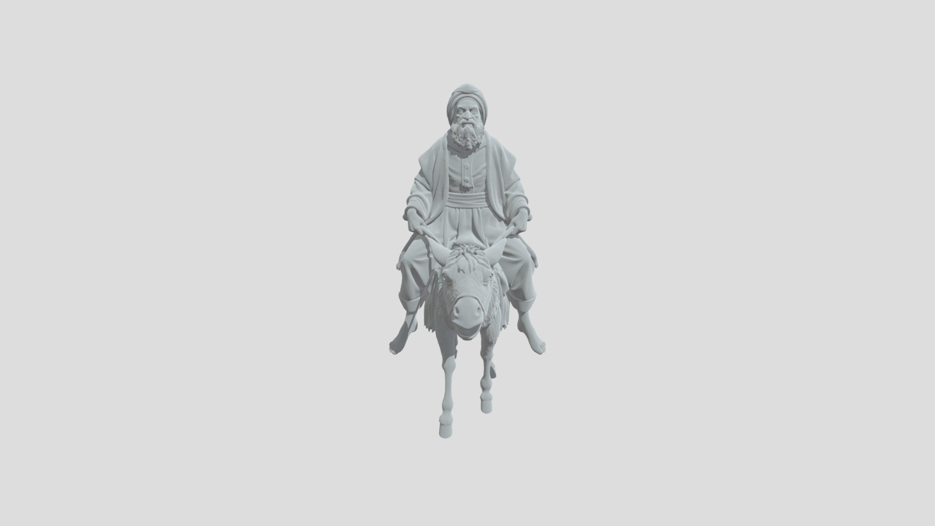 Old Man on a Donkey - 3D model by DanyC76 [b173dbe] - Sketchfab