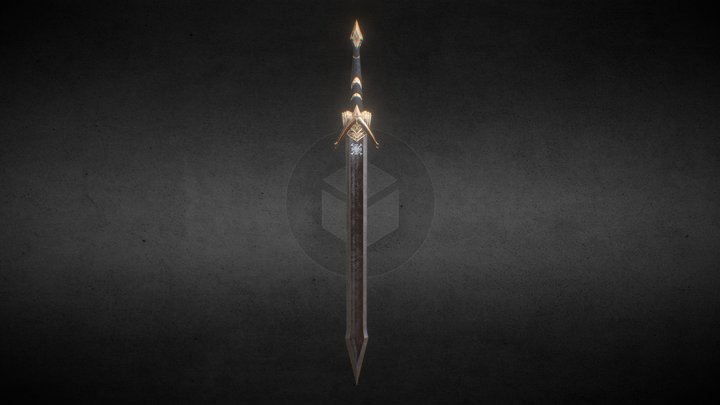 Ornamental medieval sword 3D Model