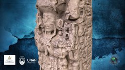 Estela B de Copán - Mayan B Stela of Copan (HN)