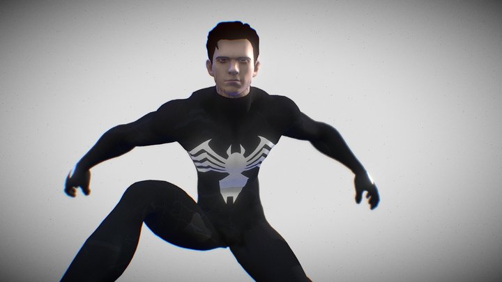 Tom Holland Spiderman Symbiote 3D Model
