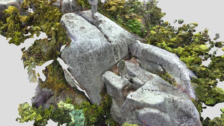 小豆島福田小島の巨石採石遺構（福田小島石丁場（仮称）） 3D Model