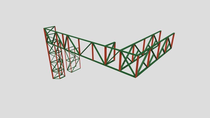 FACHADA EM ESTRUTURA METÁLICA 3D Model