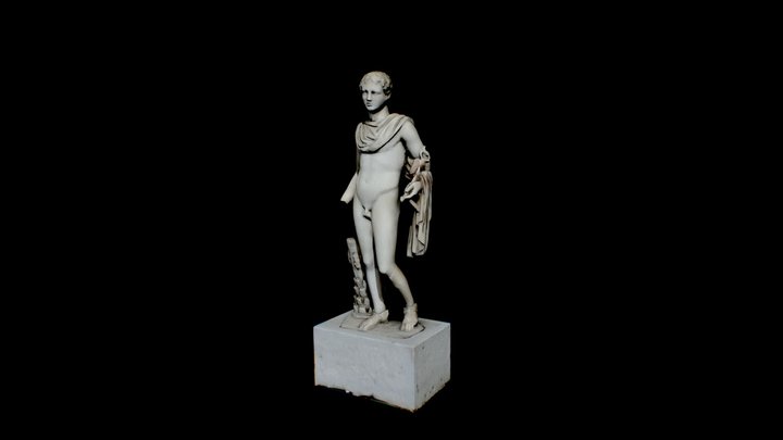 Statue of a youthful Hermes 3D Model