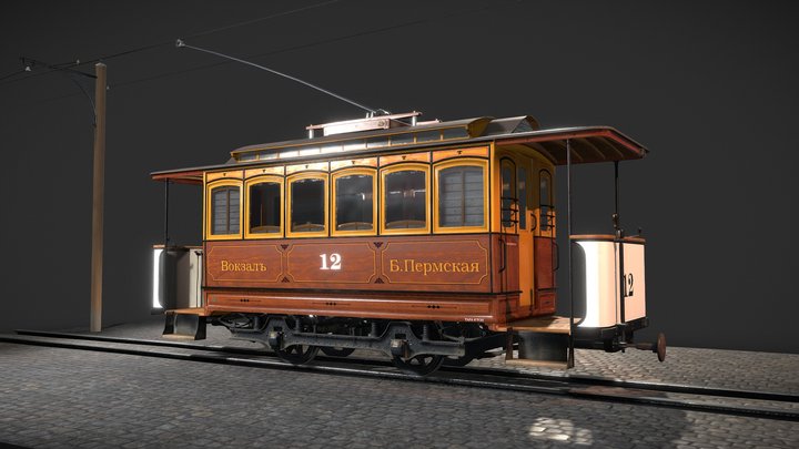 Elisavetgrad Tram  Елисаветградский трамвай 3D Model
