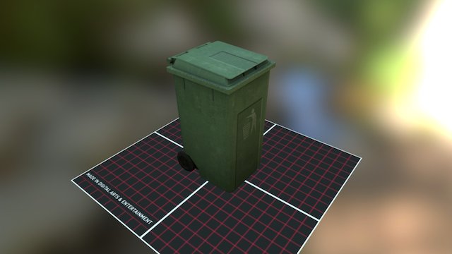 Cityscene trashbin 3D Model