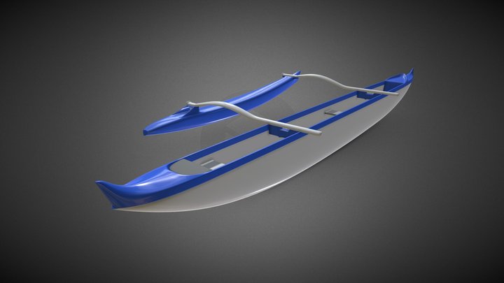 24' Surf Canoe 3D Model