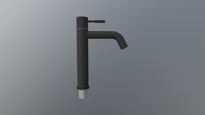 FAHRENHEIT toiletkraan zwart 3D Model
