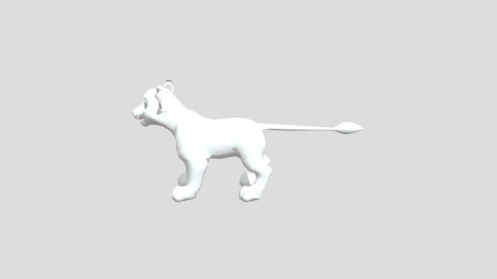 Lion cub work in progress 3D Model