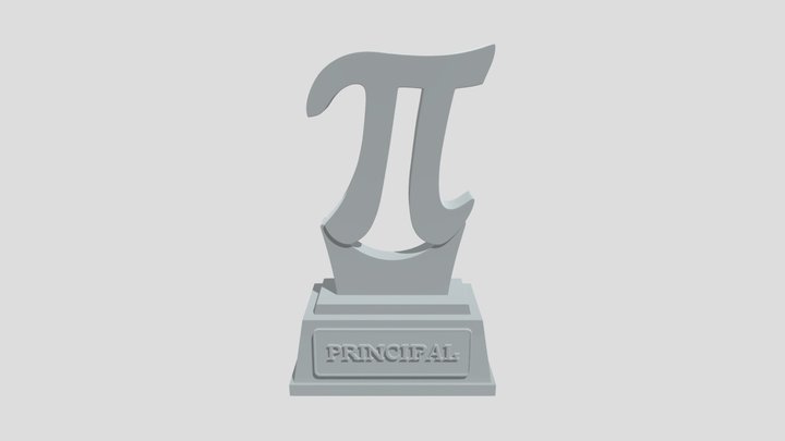 A professional 3D trophy for a school principal. 3D Model