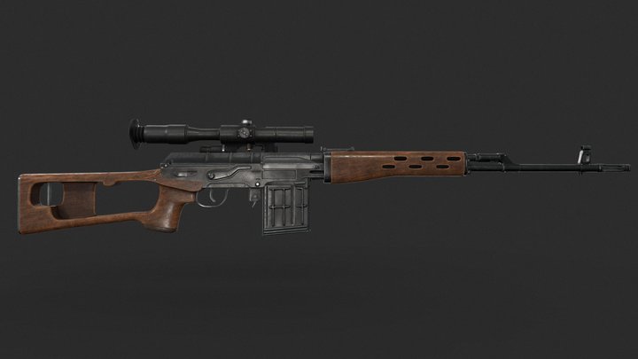 SVD Dragunov 3D Model