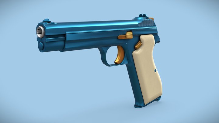 SIG P-210 (P-49) – Free 3D Model STL