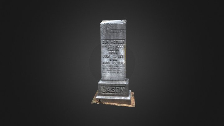 Matilda Cason Headstone 3D Model