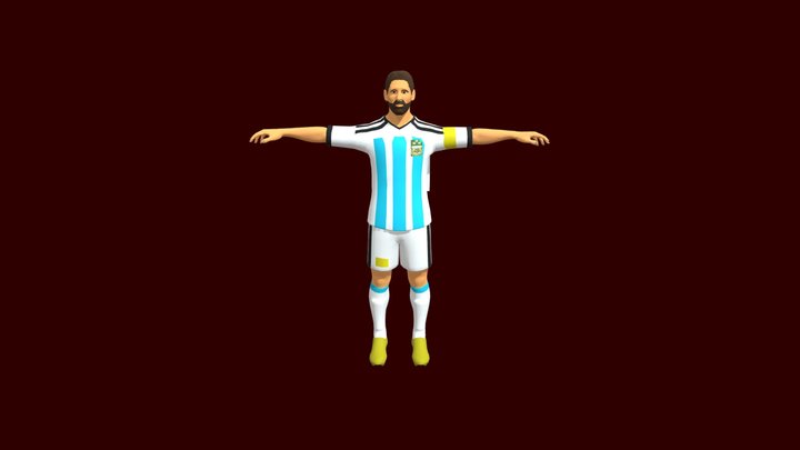 Lionel Messi Qatar 2022 3D Model