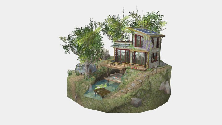 DAE Diorama - Eco House 3D Model