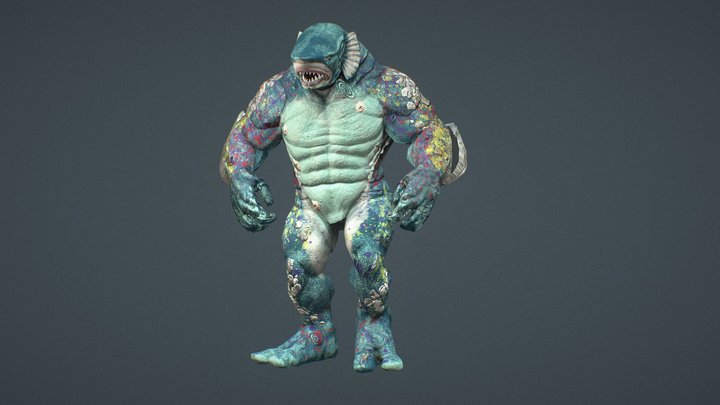 Shark Man 3D Model