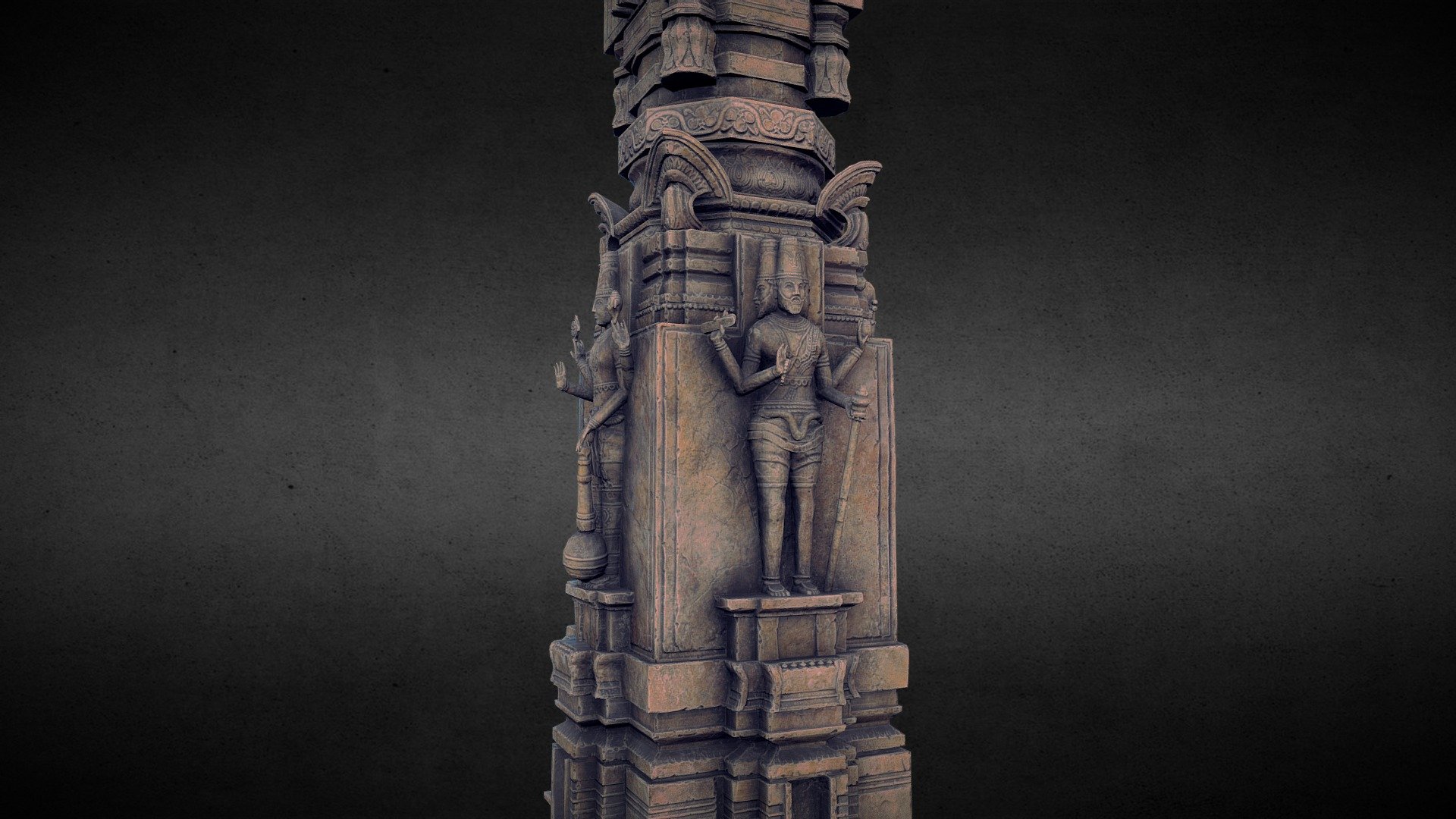 Temple Pillar D Model By Varun Sonti Gd Varun B E F Sketchfab