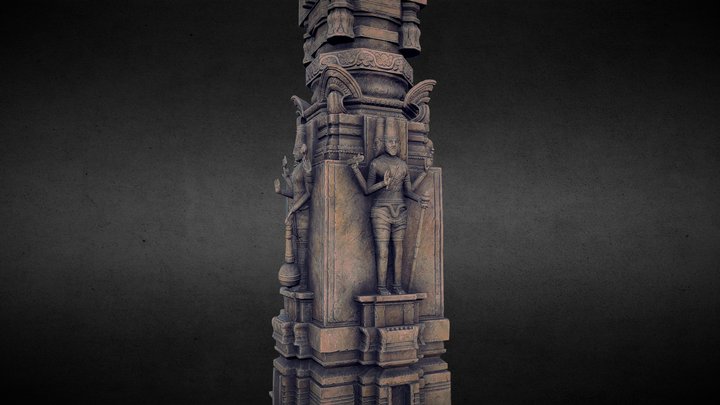 Temple Pillar 3D Model