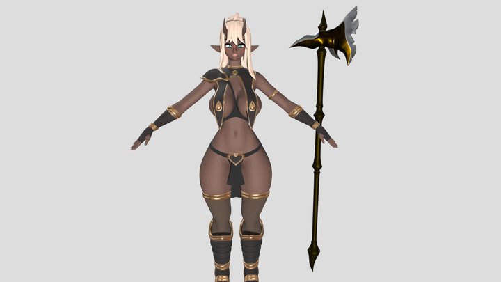 Female Base Avatar - VRChat 3D Model by Andyholm