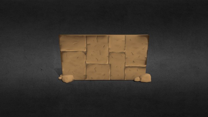 Low Poly Earth Wall 3D Model
