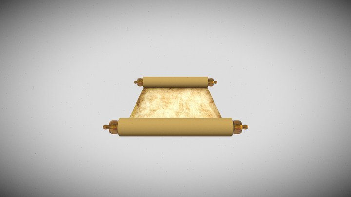 Scroll [textured + low-poly] - by smakologg 3D Model