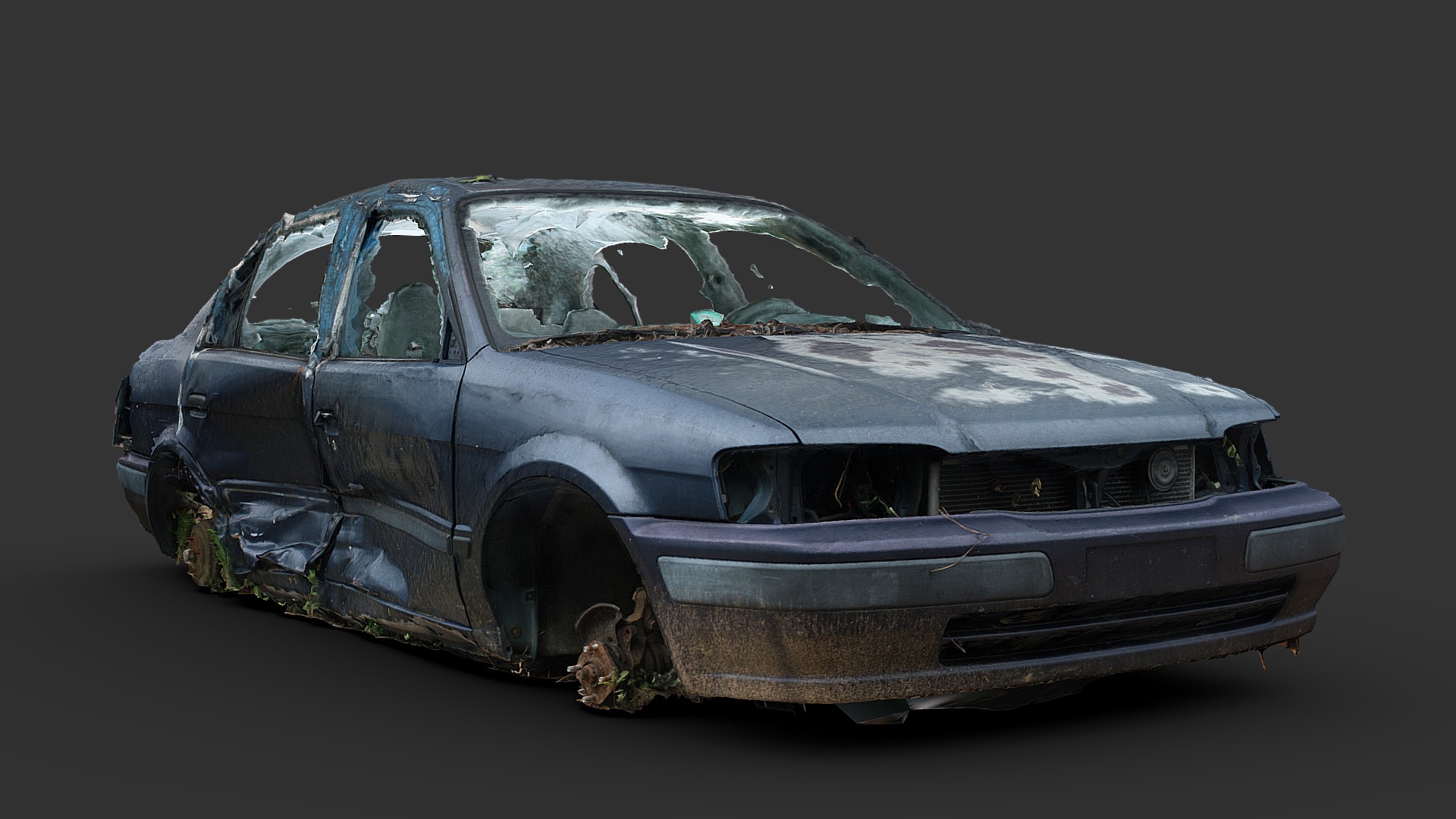 Destroyed Car 05 (Raw Scan) - Download Free 3D model by Renafox