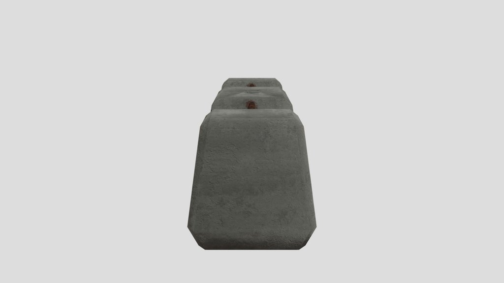 3d Road Barrier Model