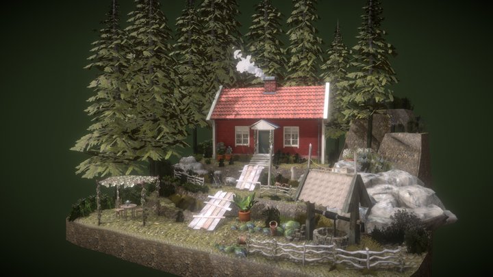 DAE Diorama - Grandma House 3D Model