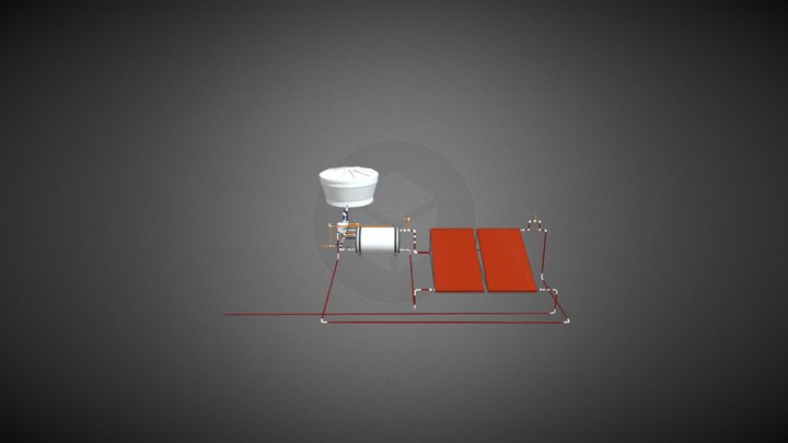 DETALHAMENTO PRESSURIZADOR,  BOILER E COLETOR 3D Model