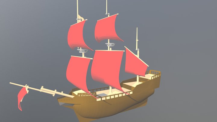 Корабль 3D Model