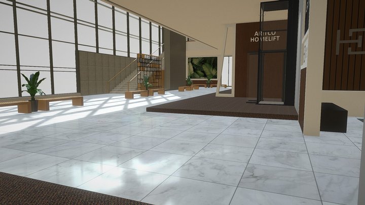 clean showroom 123 3D Model